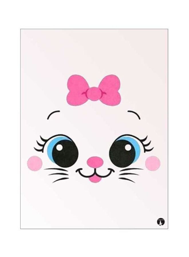 بي بي ملصق مصنوع من رقاقة معدنية بتصميم مُسطح على شكل قطة متعدد الألوان 15x20سم