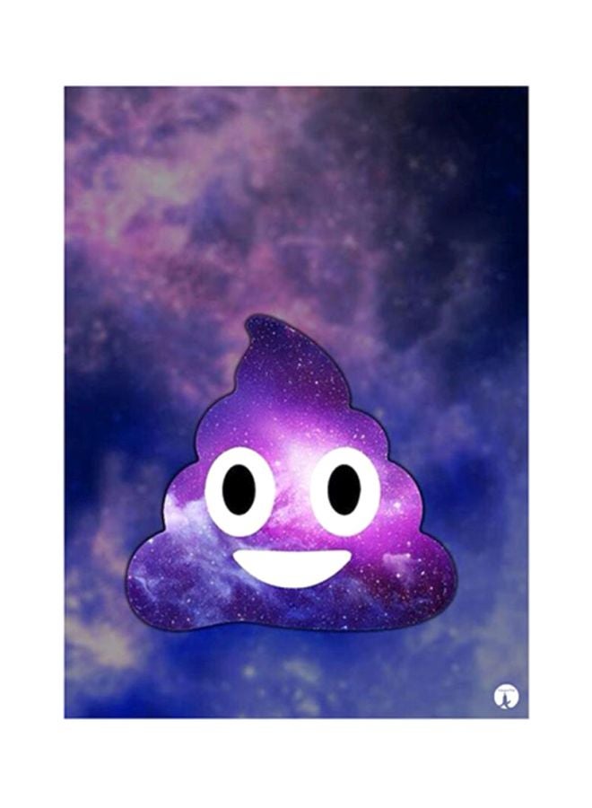 ملصق لوحة معدنية بتصميم مستوحى من فيلم Emoji أرجواني/أسود/أبيض 15x20سم