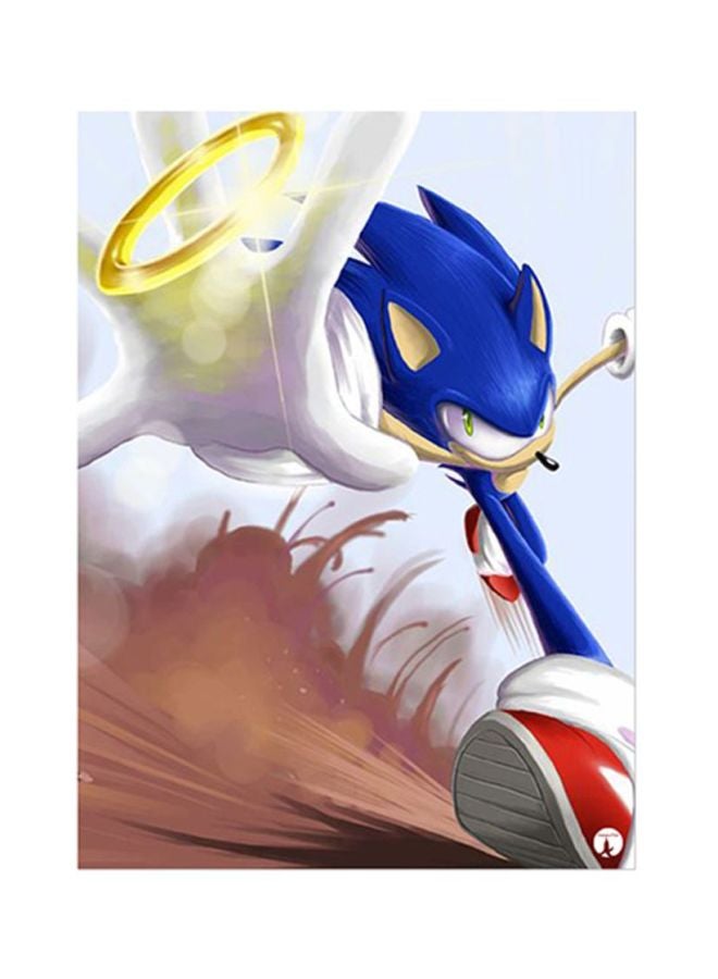 BP Video Game Sonic Metal Plate Poster White/Blue/Brown 15x20cm 