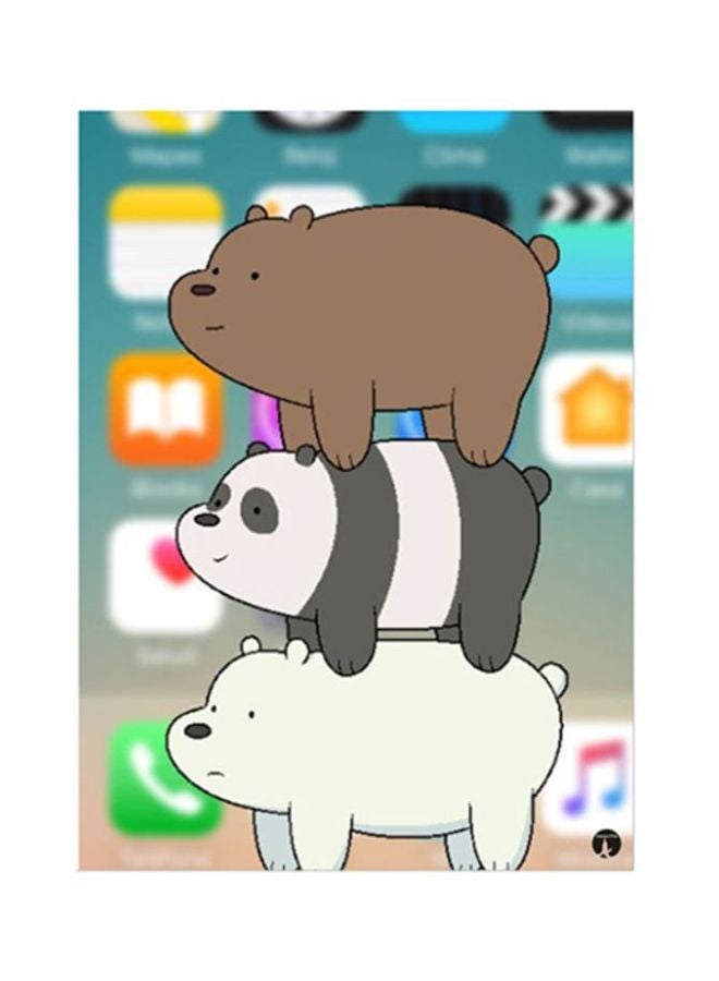 BP We Bare Bears Metal Plate Poster Brown/White/Grey 15x20cm 