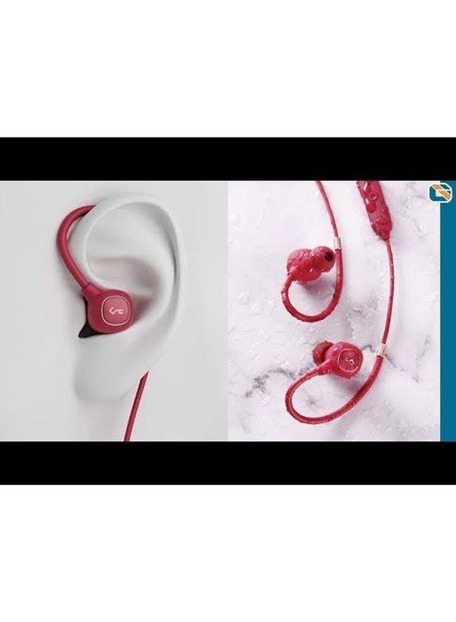 Aukey EP-B80 Key Series Bluetooth 5.0 Wireless Earbuds | Hybrid Dual Driver | aptX HD Sound | Sports Neckband Headphones - Red - Image 3