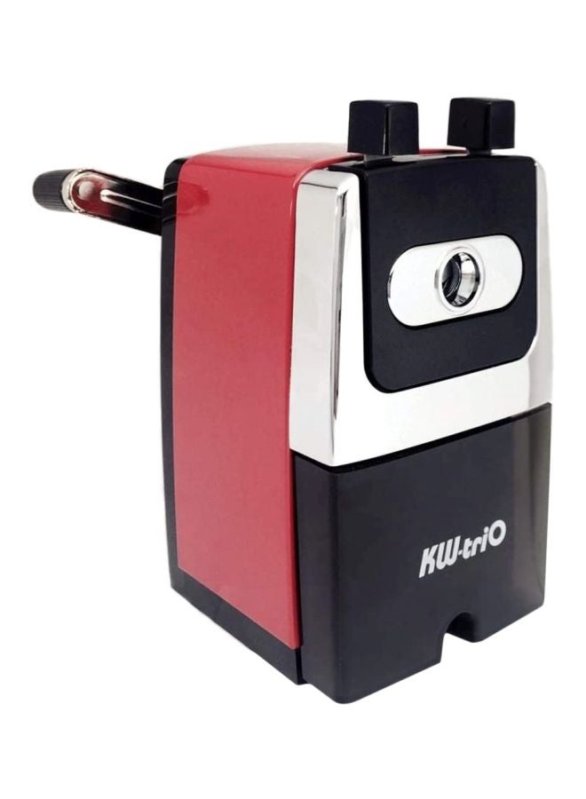 Kw-trio Metal Shell Table Mounting Pencil Sharpener Red/Black/Silver  - Image 1