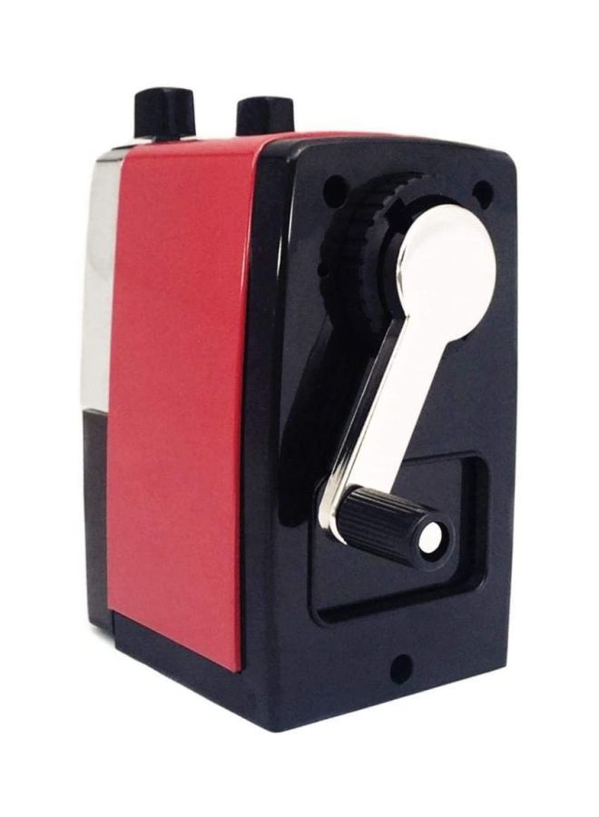 Kw-trio Metal Shell Table Mounting Pencil Sharpener Red/Black/Silver  - Image 2