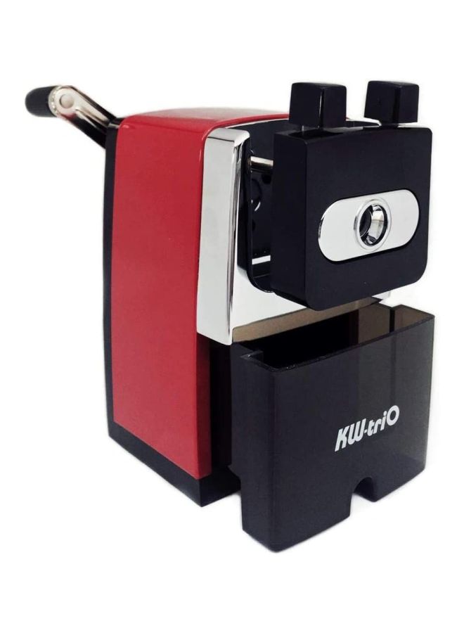 Kw-trio Metal Shell Table Mounting Pencil Sharpener Red/Black/Silver  - Image 3