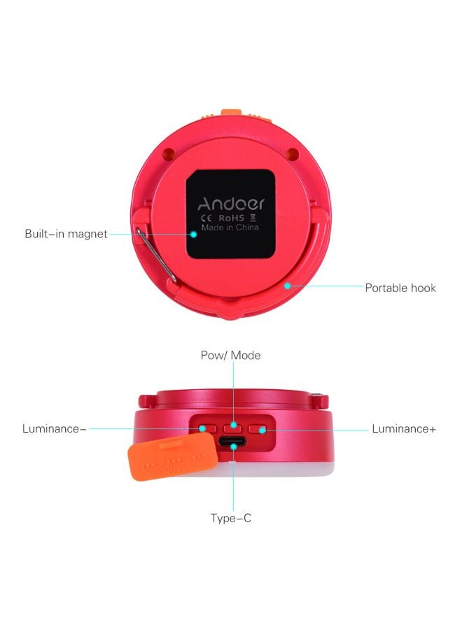 ANDOER RGB LED Photography Lamp Red/White - Image 2