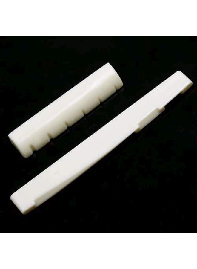 Mike Music 8-Piece Bridge Pins With Nuts And Saddle Bone For Acoustic Guitar - Image 5