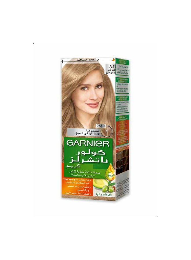 garnier Color Naturals Ashy Light Blond 8.11 Deep Ashy Blond 8.11 100ml 