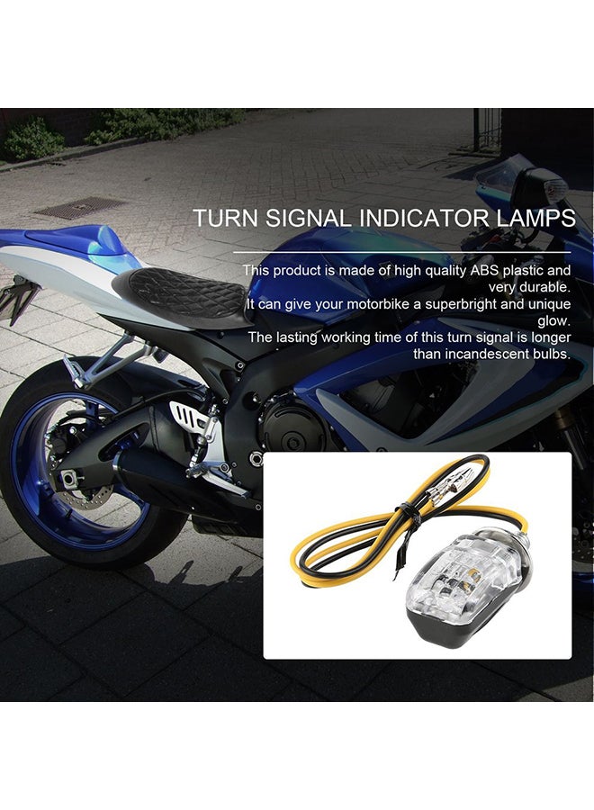 4-Piece LED Universal Motorcycle Turn Signal Indicator Lamp Set - Image 4