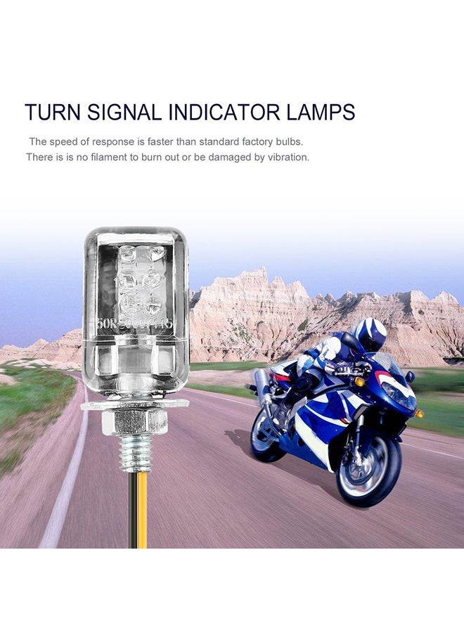 4-Piece LED Universal Motorcycle Turn Signal Indicator Lamp Set - Image 5