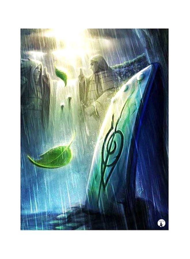 ملصق من المعدن بطبعة من مسلسل الأنمي Naruto متعدد الألوان 15x20سم