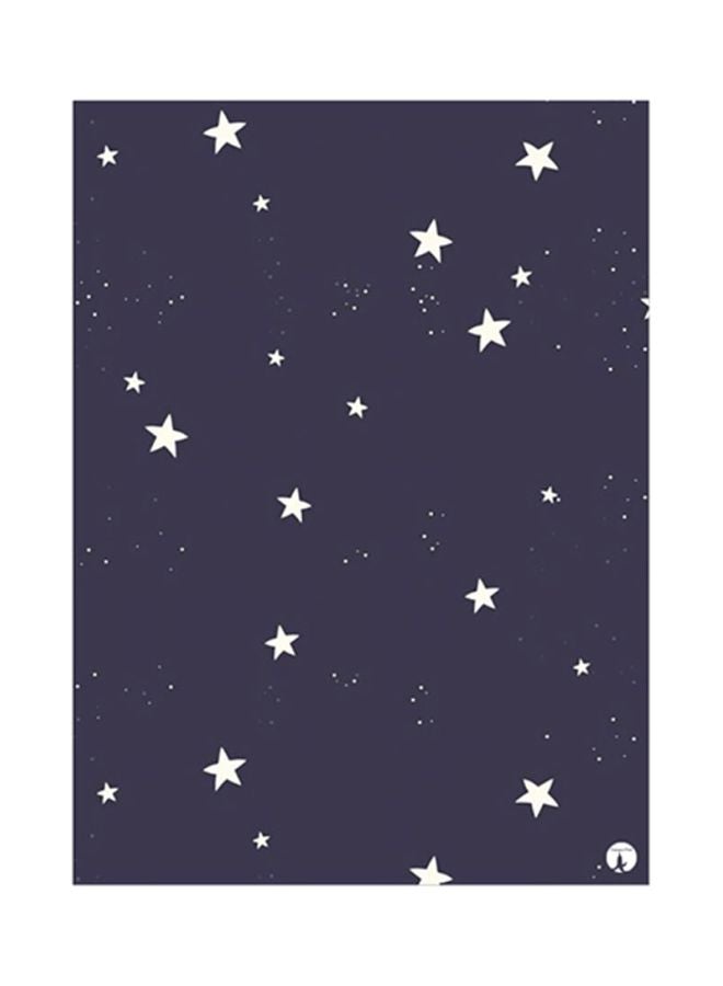 Stars Printed Metal Plate Poster Multicolour 15x20cm