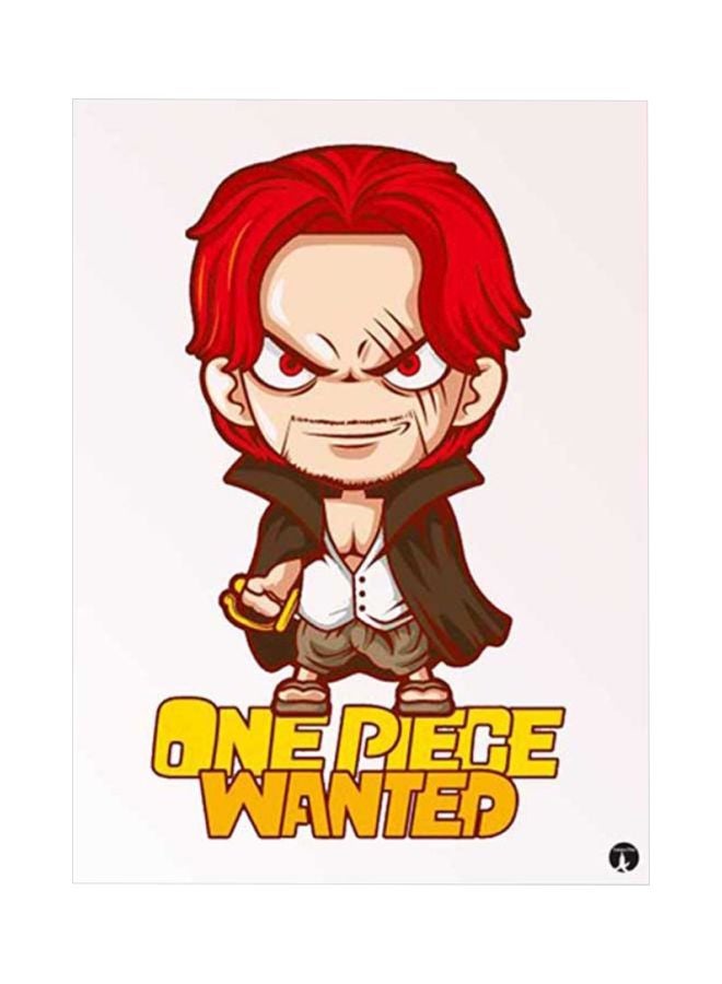 ملصق مصنوع من رقاقة معدنية بتصميم من مسلسل الرسوم المتحركة "One Piece" متعدد الألوان 15x20سم