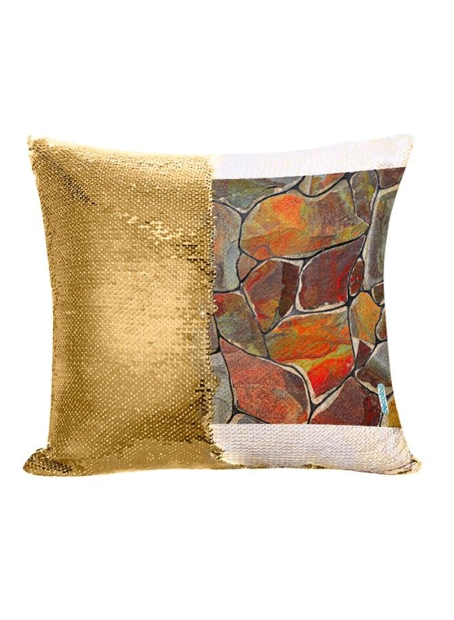 ديكالاك وسادة زينة مطرزة بالترتر القلاب بتصميم صخور متعدد الألوان 45x45سم