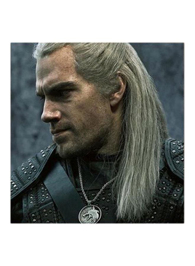 Wooden The Witcher Wall Art Painting Green/Grey/Beige 30x30centimeter