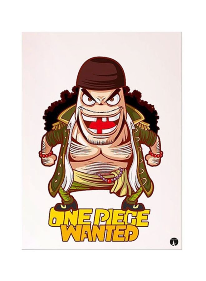BP Anime One Piece Metal Plate Poster Yellow/Green/Brown 15x20cm 