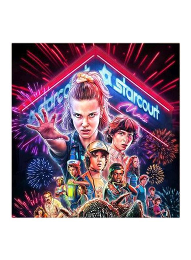 أتيك لوحة فنية لديكور الحائط بإطار خشبي تحمل عبارة "Stranger Things" متعدد الألوان 30x30Ø³Ù†ØªÙŠÙ…ØªØ± 