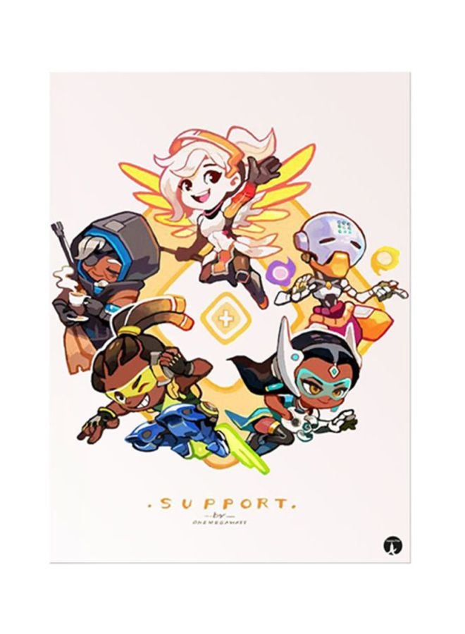 ملصق لوحي من المعدن بتصميم مستوحى من لعبة "Overwatch" متعدد الألوان 15x20Ø³Ù†ØªÙŠÙ…ØªØ±