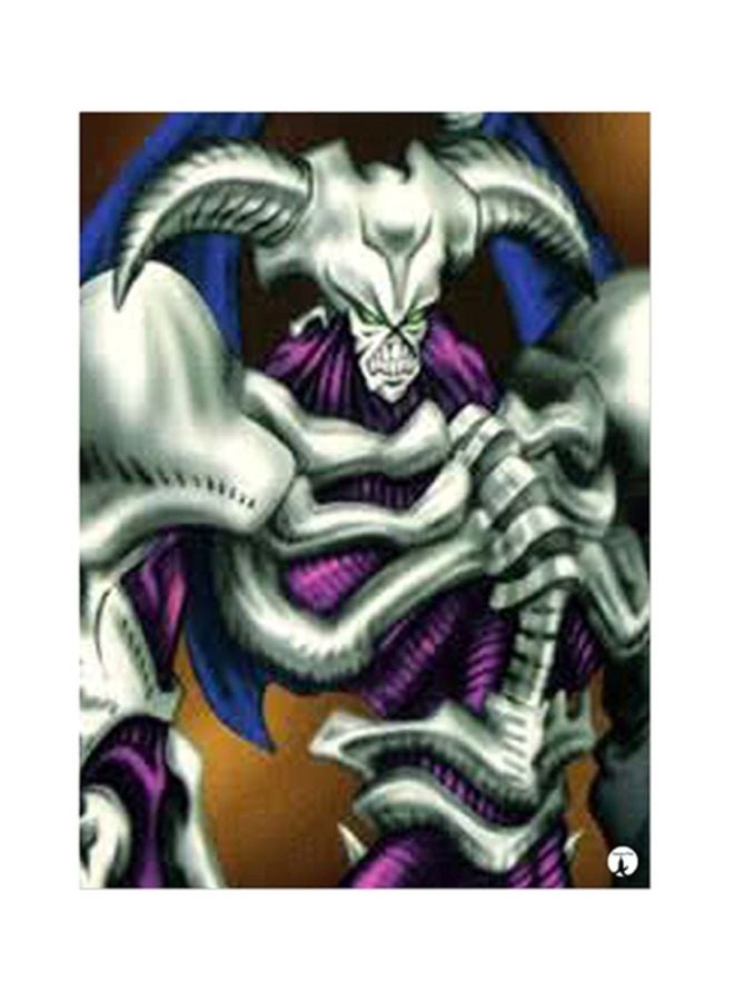 بي بي ملصق مصنوع من رقاقة معدنية بتصميم من مسلسل الرسوم المتحركة "Yu Gi Oh" بنفسجي/أبيض 15x20سم