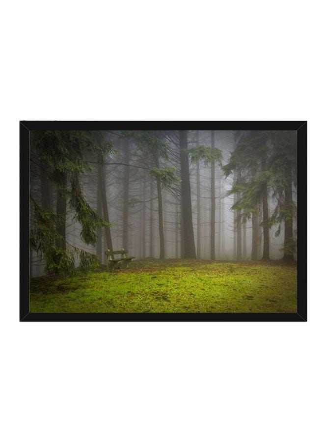 Forest Scenery Poster With Frame Grey/Green 55x40cm - v1598679725/N15395336A_1