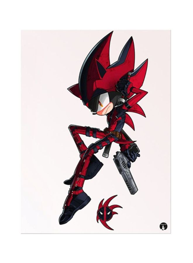 BP Video Game Sonic Metal Plate Poster Red/Pink 15x20cm