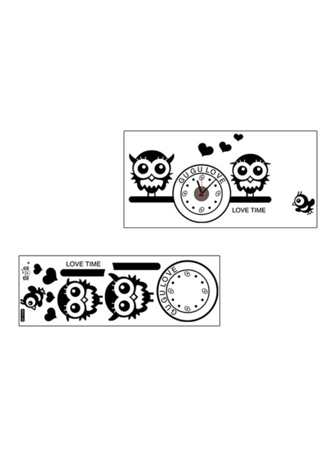 Spoil Your Wall Bird Alarm Clock Wall Sticker Black 80x50cm - Image 1