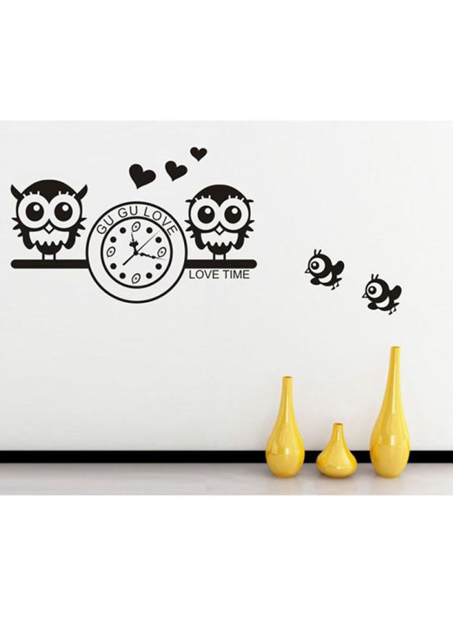 Spoil Your Wall Bird Alarm Clock Wall Sticker Black 80x50cm - Image 2