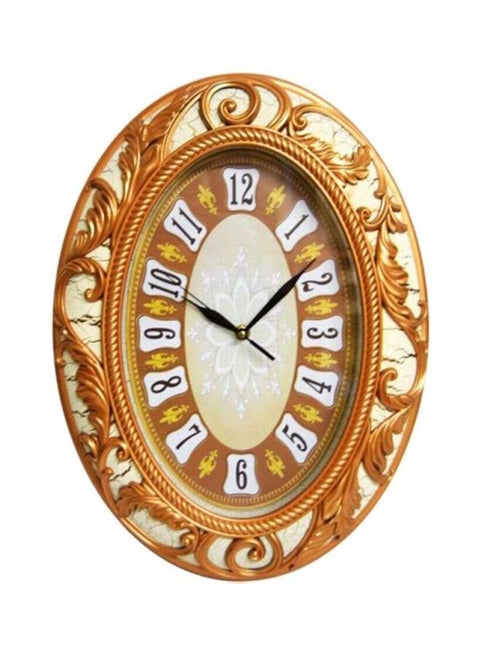 Analog Wall Clock Light Brown/Sandal 460x340x50mm