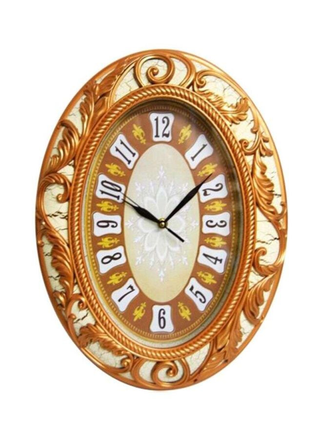 Home Concept Analog Wall Clock Light Brown/Sandal 460x340x50mm 