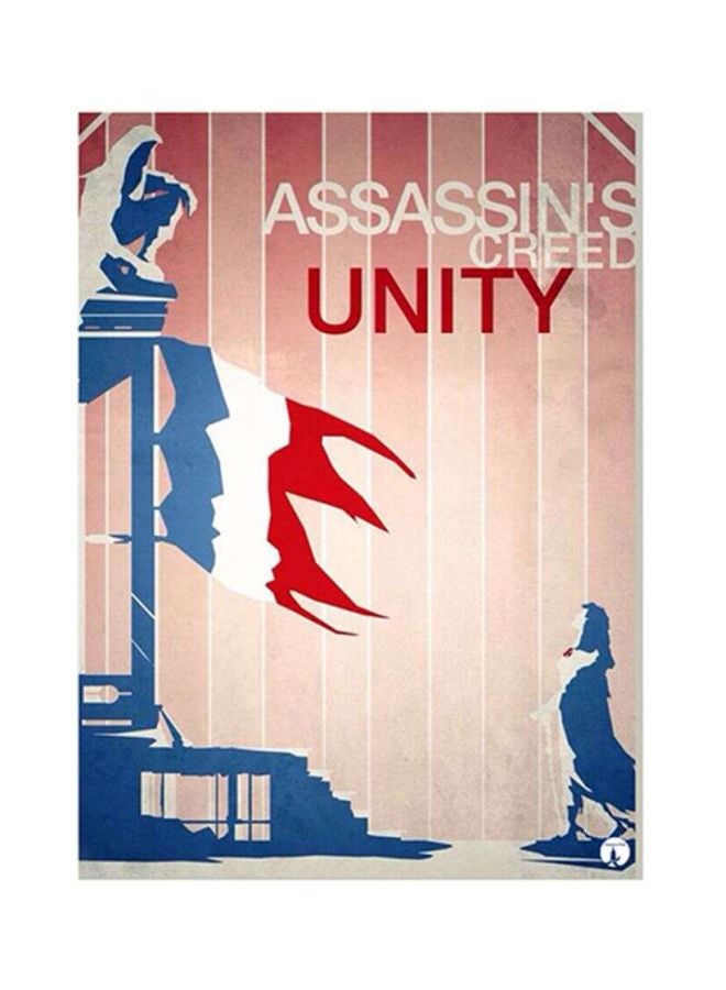 BP Video Game Assassin's Creed Metal Plate Poster Blue/Red 15x20cm