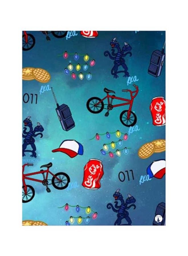 BP Stranger Things Metal Plate Poster Blue/Red 15x20cm