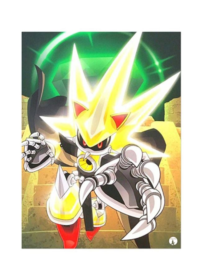 BP Video Game Sonic Metal Plate Poster Yellow/Green 15x20cm