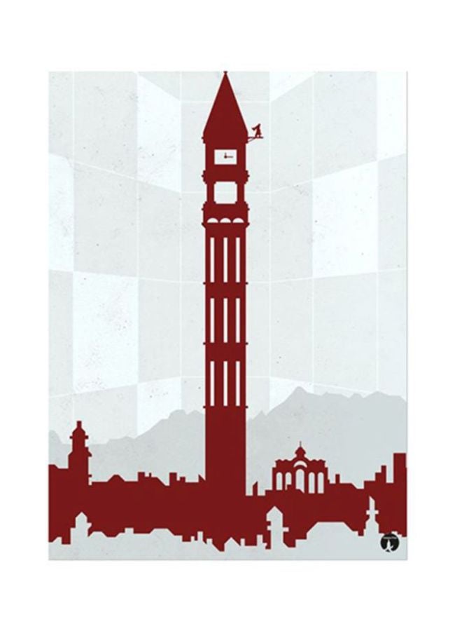 Video Game Assassin's Creed Metal Plate Poster Red/White 15x20cm