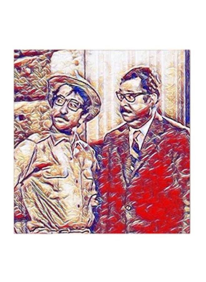 Sah Al-Noom MDF Wall Art Painting Red/Yellow/Blue 30x30cm