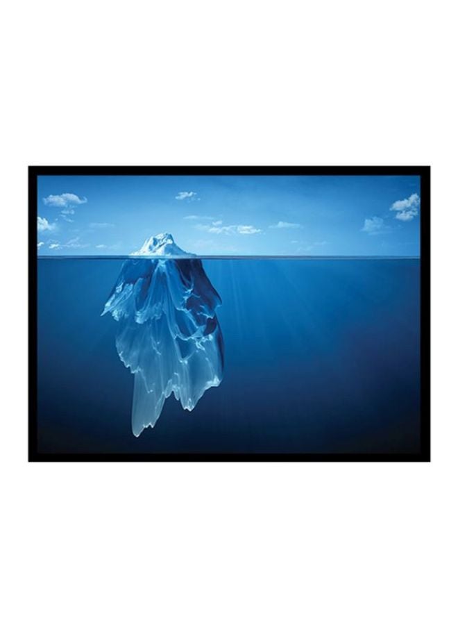 سبويل يور وول ملصق جداري مرسوم عليه صورة لفيلم Ice Berg مع إطار أزرق 55x40سم 