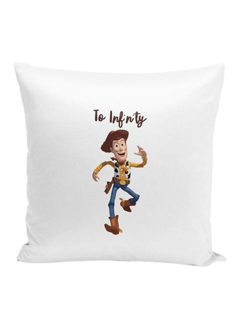 Printed Throw Pillow White/Yellow/Blue 16x16inch