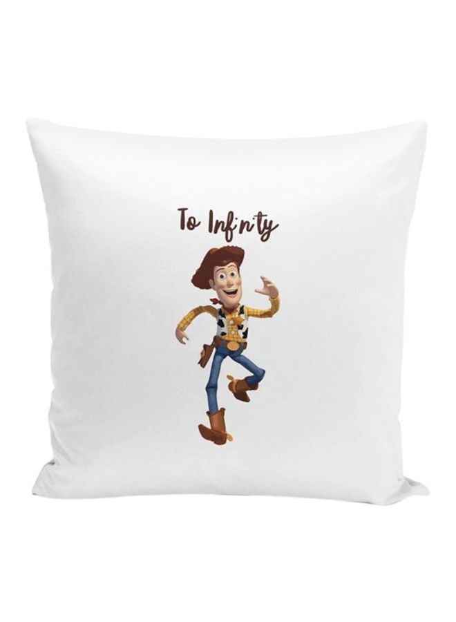 Printed Throw Pillow White/Yellow/Blue 16x16inch