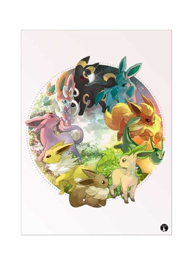 BP Pokemon Printed Wall Art Poster Multicolour 15x20cm