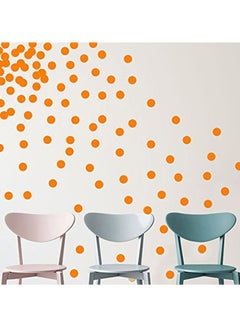 Spoil Your Wall 50-Piece Polka Dots Wall Decals Orange 70x70cm 