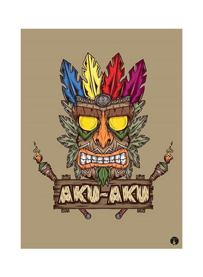 بي بي ملصق معدني بتصميم لعبة الفيديو Crash متعدد الألوان 15x20سم