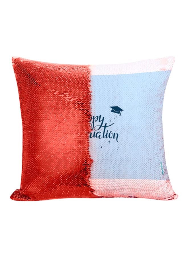 Graduation Design Flip Sequin Decorative Pillow Multicolour 45x45cm