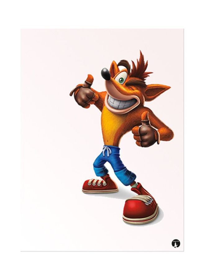 BP Video Game Crash Metal Plate Poster Multicolour 15x20centimeter