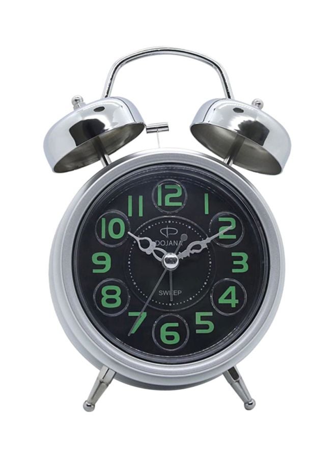 Dojana Sweep Analog Alarm Clock Silver/Black  - Image 1