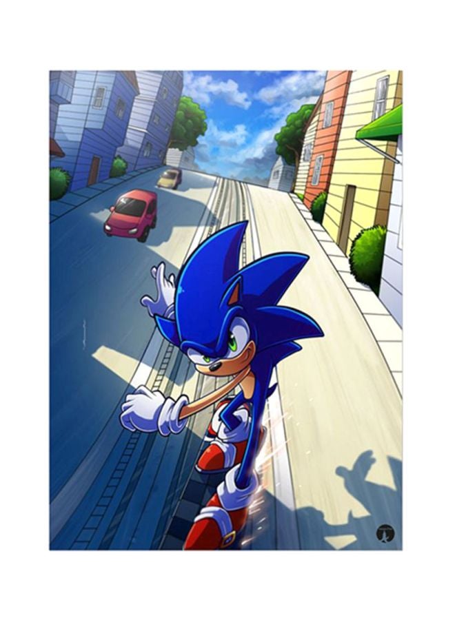 BP Sonic Metal Plate Poster Yellow/Blue/Green 15x20cm
