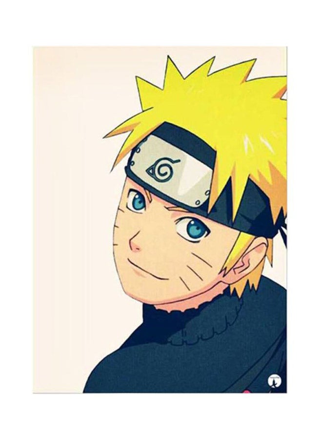 بي بي ملصق معدني بتصميم مُسطح على شكل شخصية الأنمي ناروتو أصفر/أزرق/بيج 15x20Ø³Ù†ØªÙŠÙ…ØªØ±