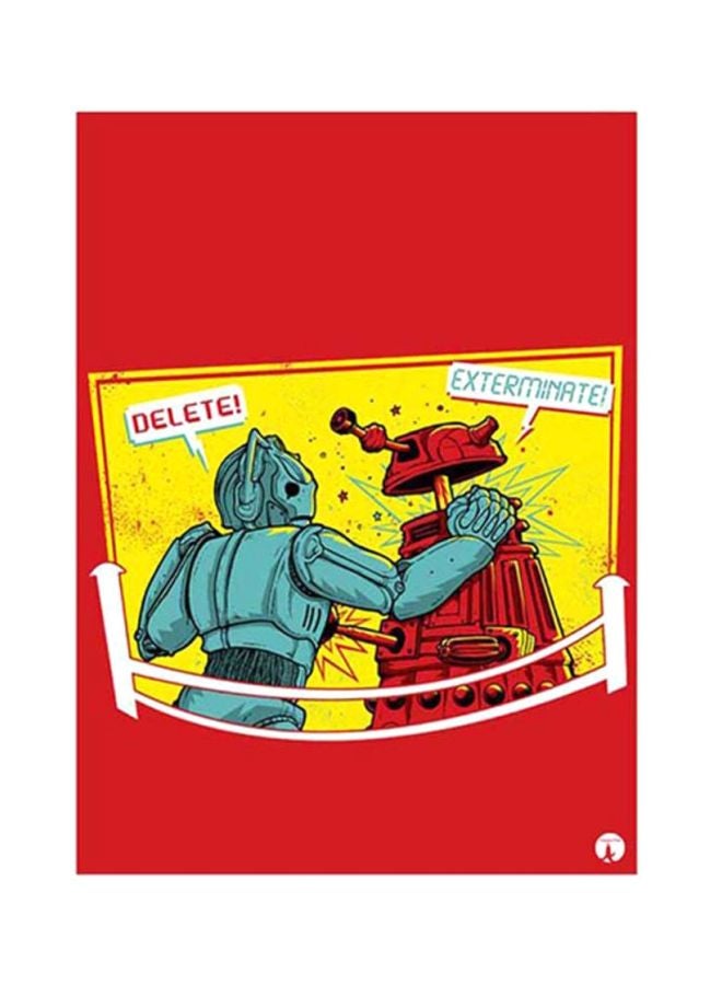 BP Doctor Who And Star Wars Metal Plate Poster Red/Yellow/Blue 15x20cm
