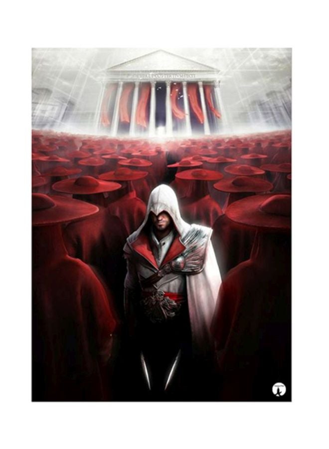 Assassin's Creed Metal Plate Poster Red/White/Black 15x20cm