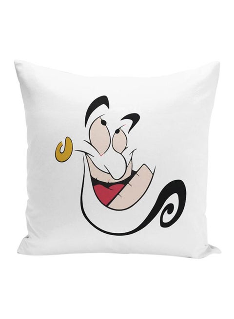 Genie Fun Face Smiling Throw Pillow With Stuffing White 16x16inch