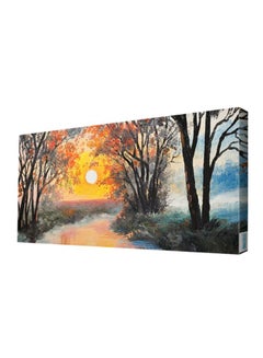 Sunset Reflection Design Canvas And Framed Painting Multicolour 100x45x2.5centimeter