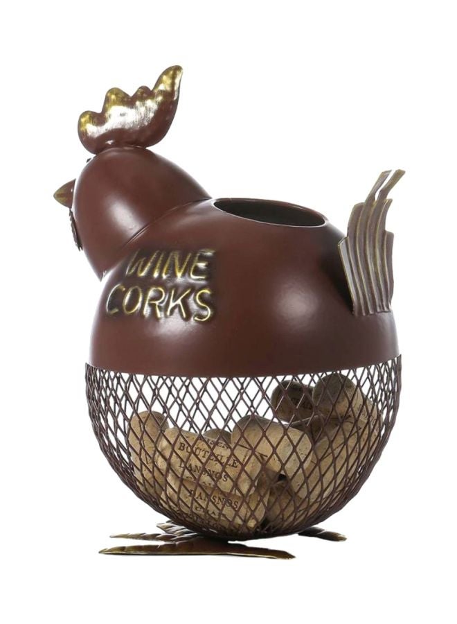 TOOARTS Puffy Chicken Wine Cork Container Sculpture Brown - Image 2