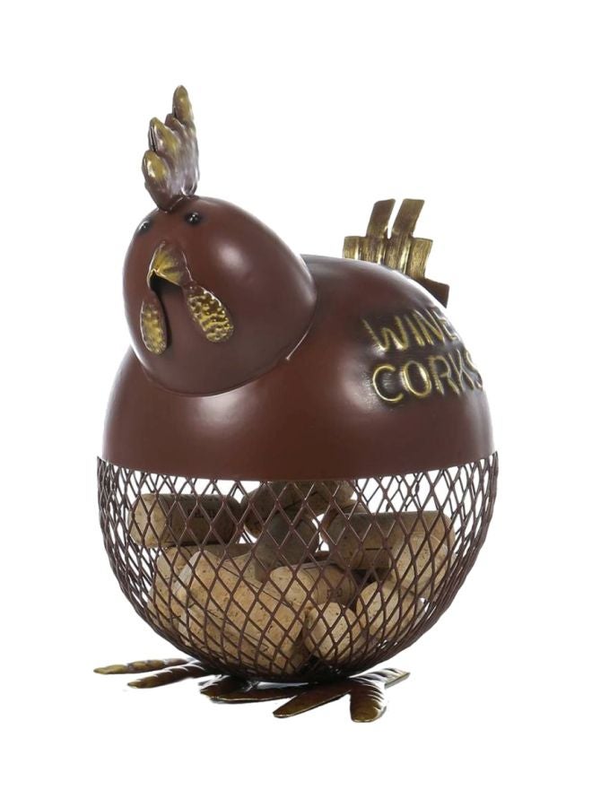 TOOARTS Puffy Chicken Wine Cork Container Sculpture Brown - Image 4